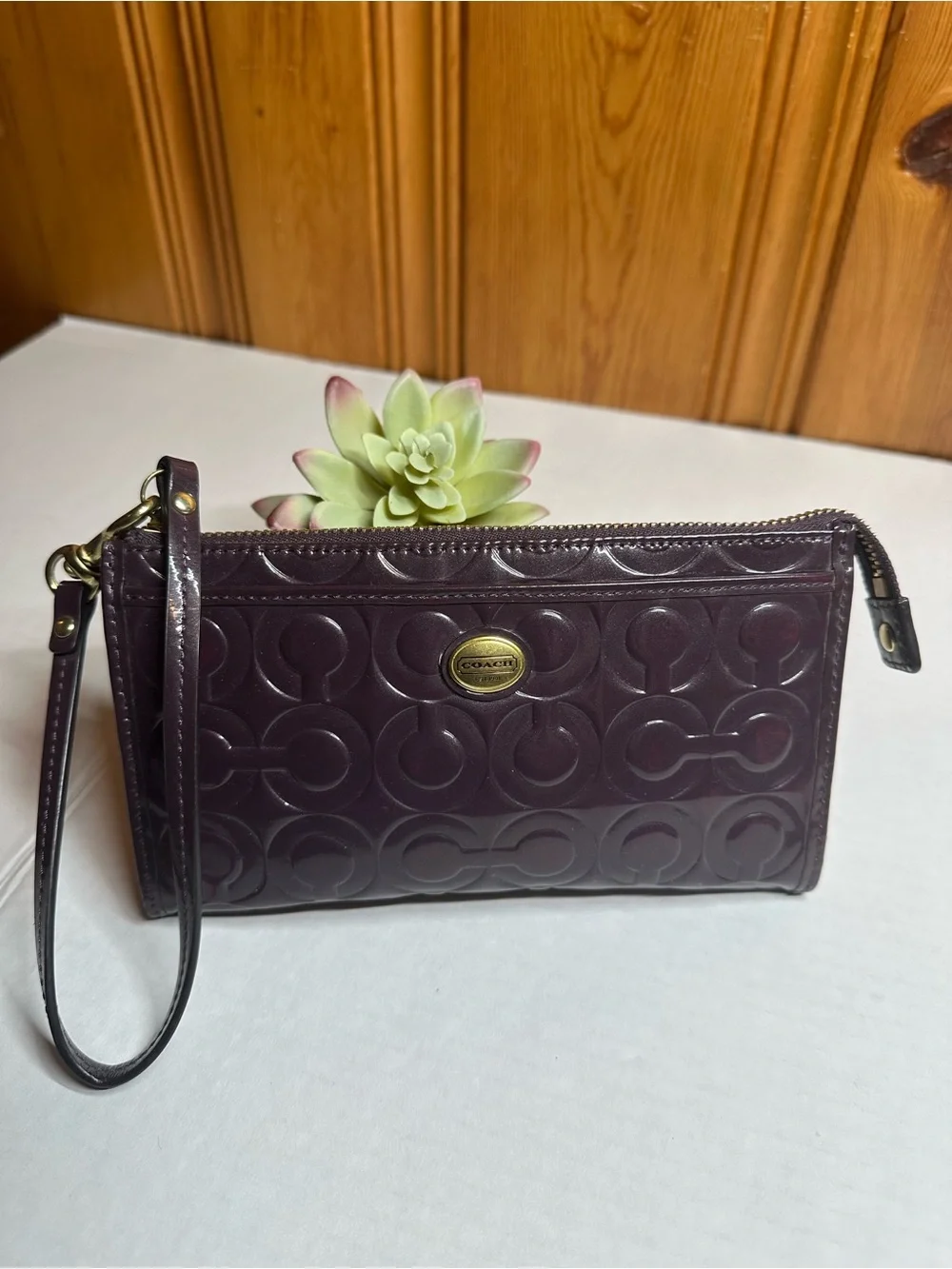 Coach compact wristlet